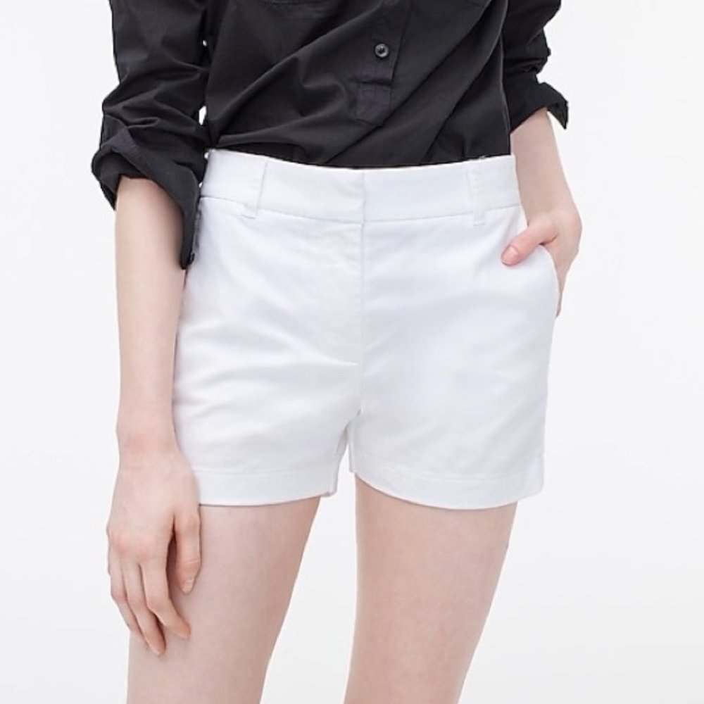 J. Crew White Chino Shorts